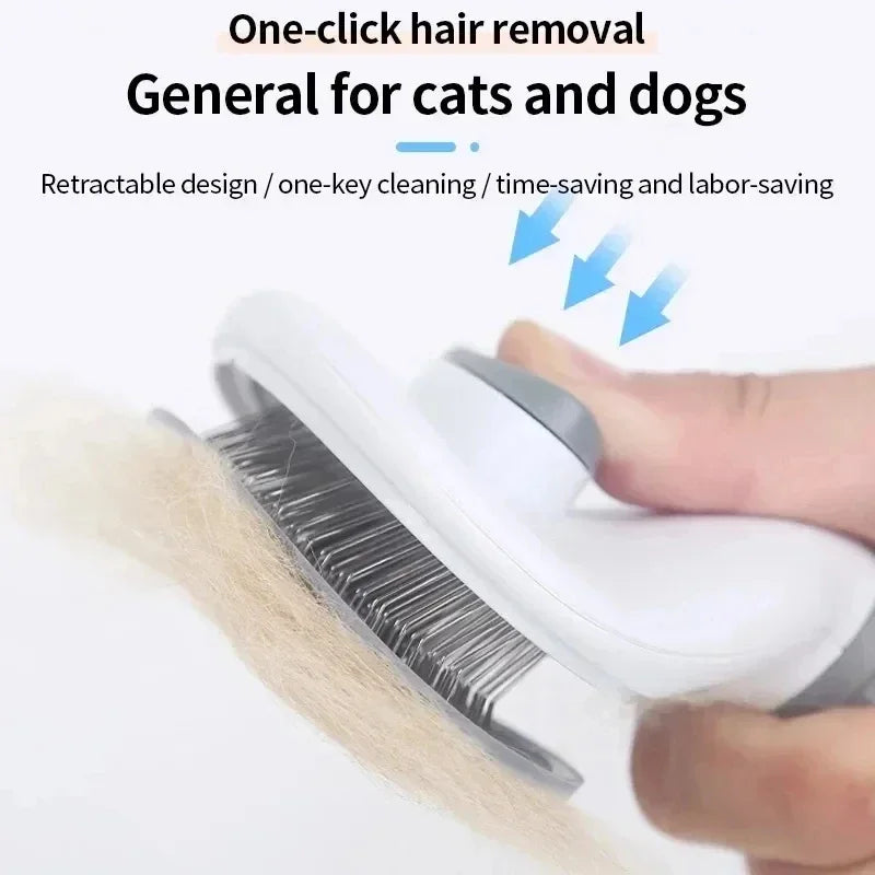 Pet Hair Deshedding Brush Self Cleaning for Dogs Cats Grooming Tool Remove Loose Undercoat Fur Pet Hair Remover