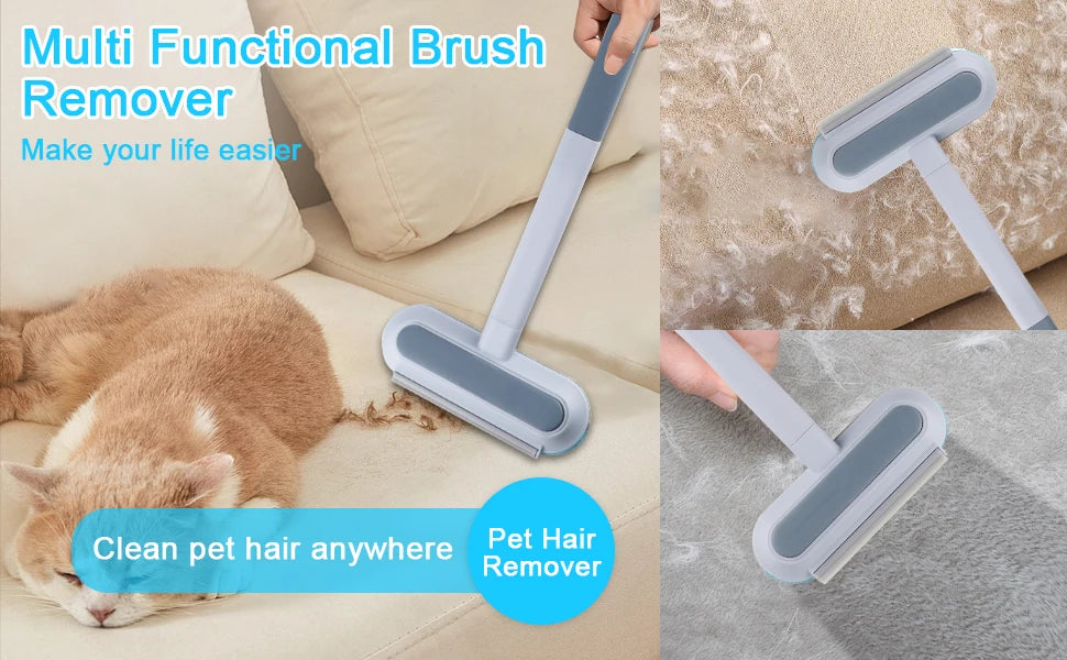Pet Hair Remover, a Four in One Reusable Tool for Dog and Cat Hair Removal - Suitable for Sofas, Carpets, and Car Seats