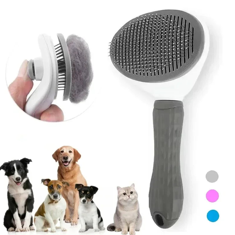 Pet Hair Deshedding Brush Self Cleaning for Dogs Cats Grooming Tool Remove Loose Undercoat Fur Pet Hair Remover