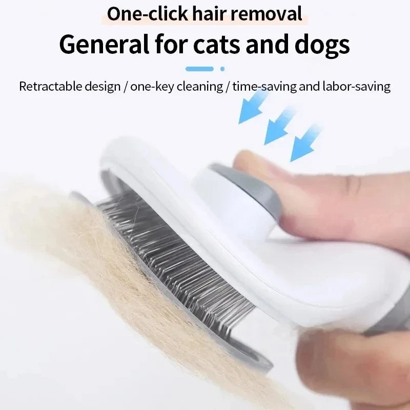 Pet Hair Deshedding Brush Self Cleaning for Dogs Cats Grooming Tool Remove Loose Undercoat Fur Pet Hair Remover