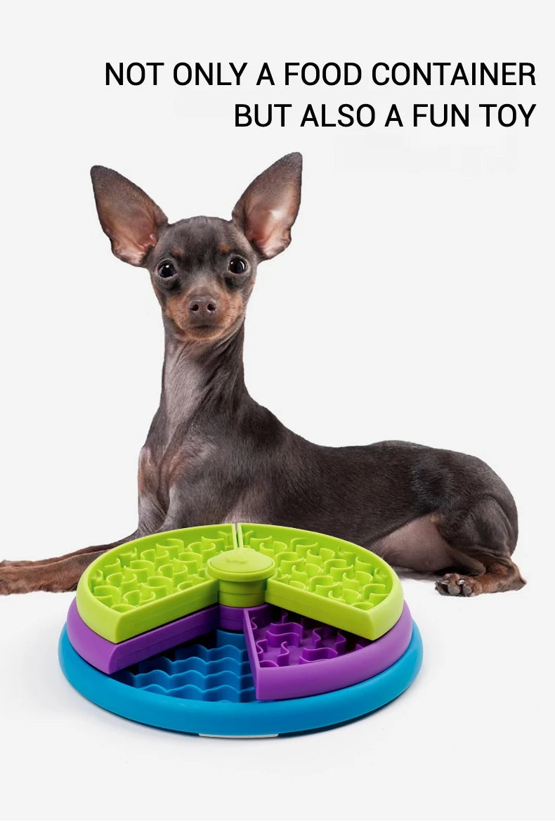 Pet Slow Feeding Bowl Pet Three-layer Slow Food Bowl Puzzle Rotating Feeder Dog Interactive Feeding Bowl Pet Supplies
