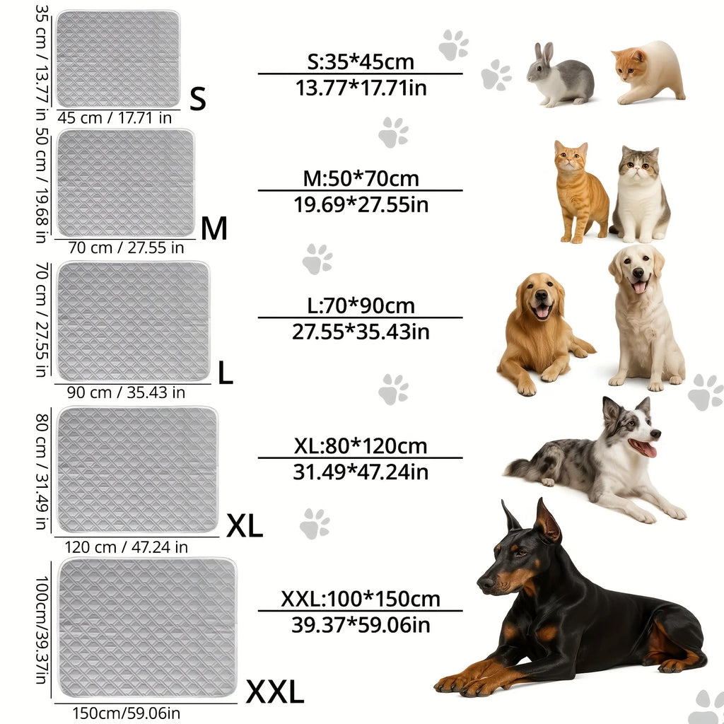 New Dog Cooling Mat Summer Washable Portable Pet Coolings Pad for Dogs Cat Ice Silk Blanket Sofa Breathable Sleeping Mat