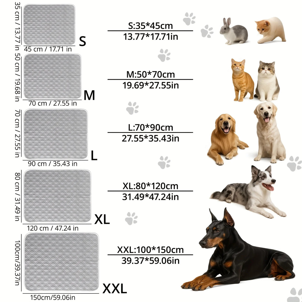 New Dog Cooling Mat Summer Washable Portable Pet Coolings Pad for Dogs Cat Ice Silk Blanket Sofa Breathable Sleeping Mat