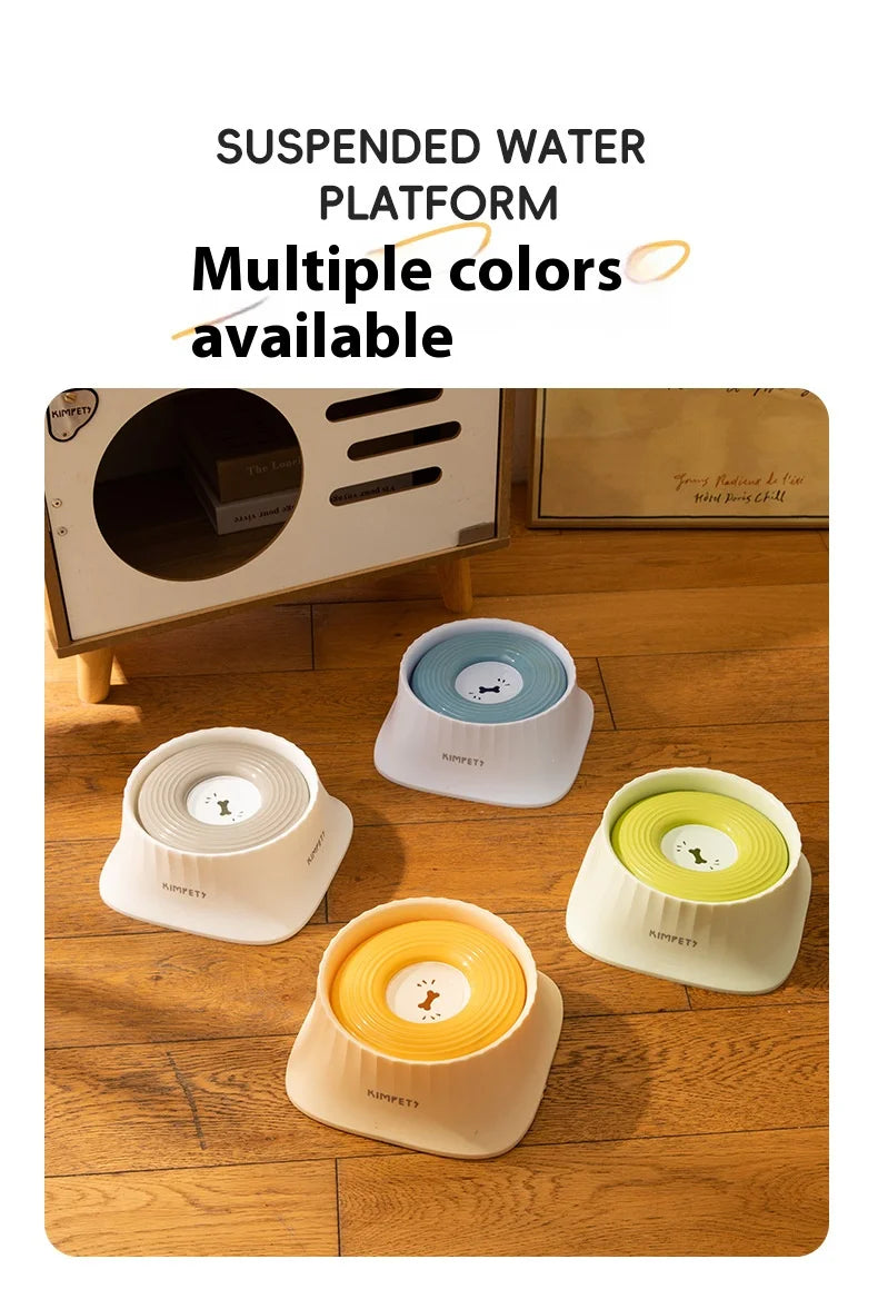 New Slow Feeder Dog Bowl - Floating Non-Spill Water Bowl Anti-Messy Eating Dish for Small Medium Dogs Anti-Wet Chin