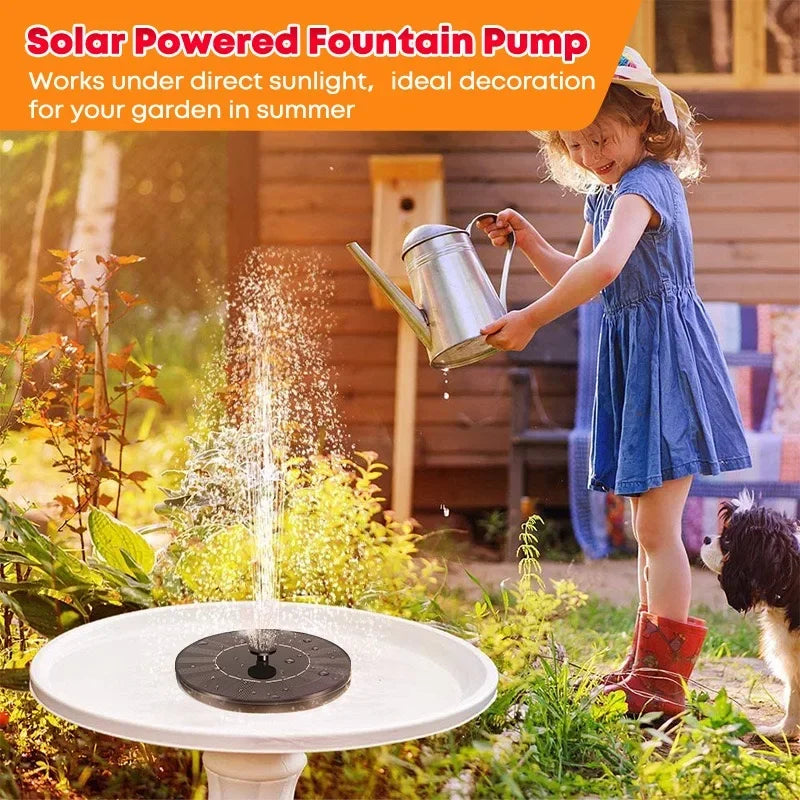 Solar Water Fountain Pool Pond Waterfall Fountain Garden Supplies Decoration Outdoor New Mini Solar Powered Fountain Bird Baths