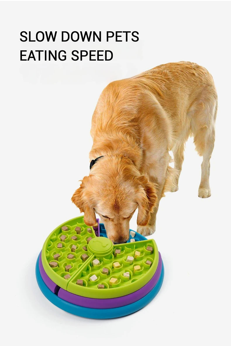 Pet Slow Feeding Bowl Pet Three-layer Slow Food Bowl Puzzle Rotating Feeder Dog Interactive Feeding Bowl Pet Supplies