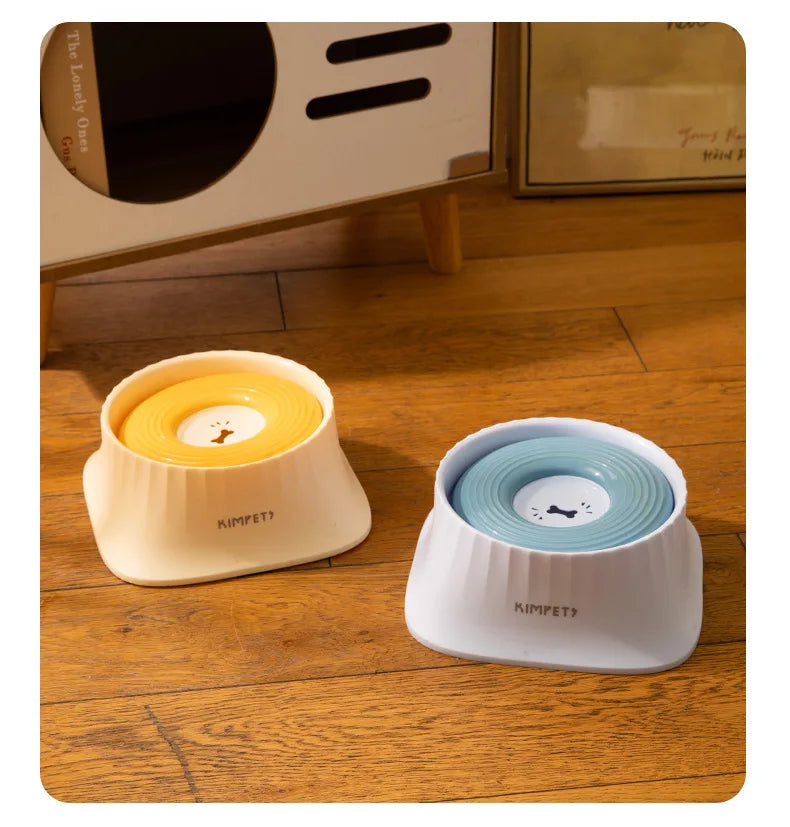 New Slow Feeder Dog Bowl - Floating Non-Spill Water Bowl Anti-Messy Eating Dish for Small Medium Dogs Anti-Wet Chin