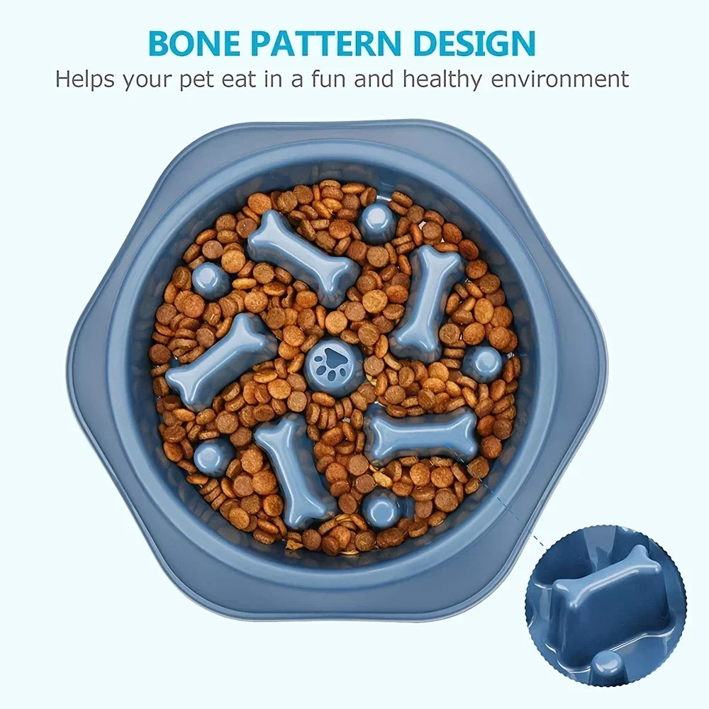 Dog Slow Feeder Non-choking Pet Bowl Anti Slip and Large Capacity for Dog and Cat Anxiety Relief Slow Food Feeding Pet Supply