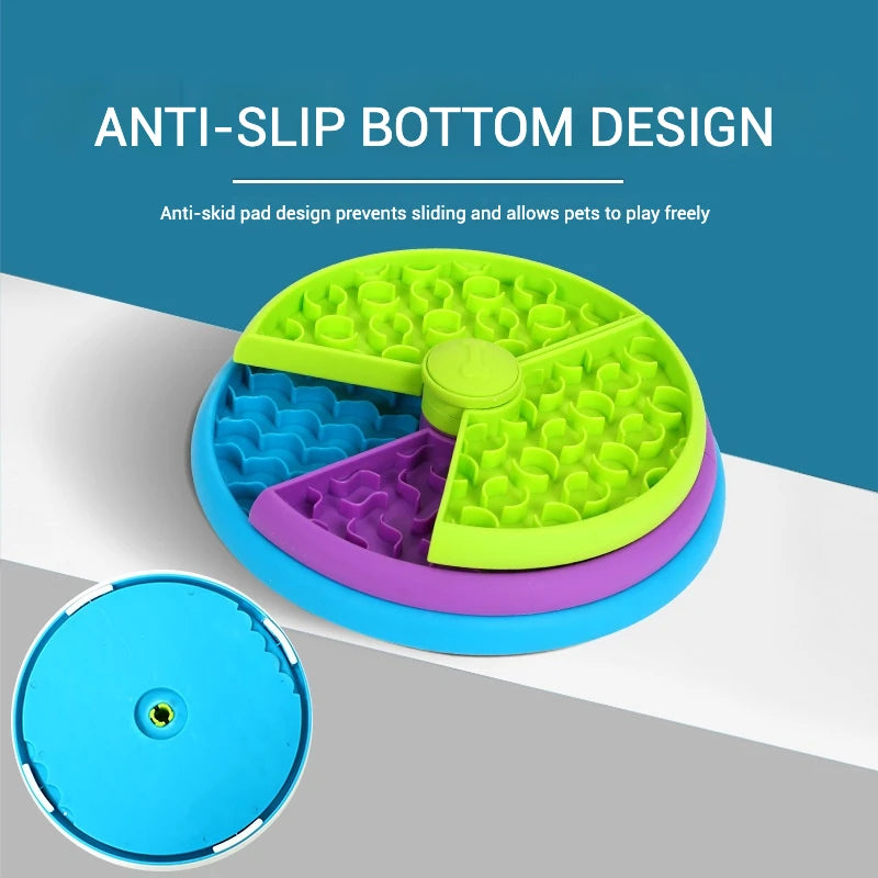 Pet Slow Feeding Bowl Pet Three-layer Slow Food Bowl Puzzle Rotating Feeder Dog Interactive Feeding Bowl Pet Supplies