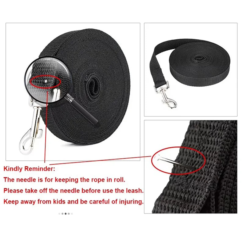 Nylon Extra Long Pet Leash Durable Dog Lead For Dog Recall Training Extended Length Anti Tangle Heavy Duty Pet Leash Outdoor