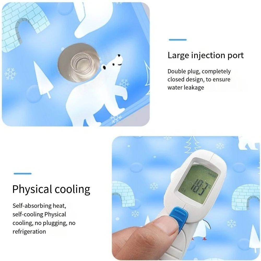 Floor Mat Cool Pet Cooling Mat Ice Gel Self Added Water Dog Cold Bed Mat Portable Durable Pet Ice Cushion For Small Big Dogs