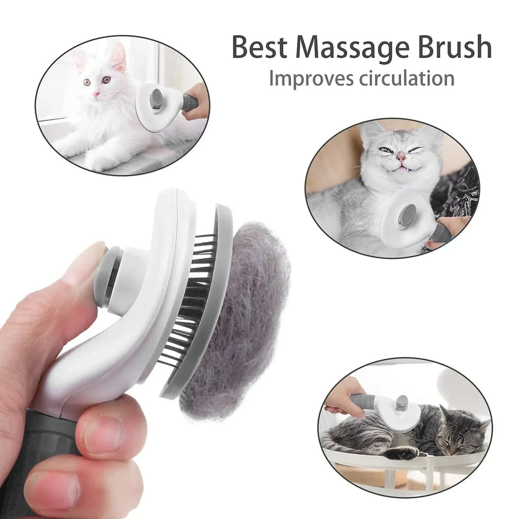 Pet Hair Deshedding Brush Self Cleaning for Dogs Cats Grooming Tool Remove Loose Undercoat Fur Pet Hair Remover