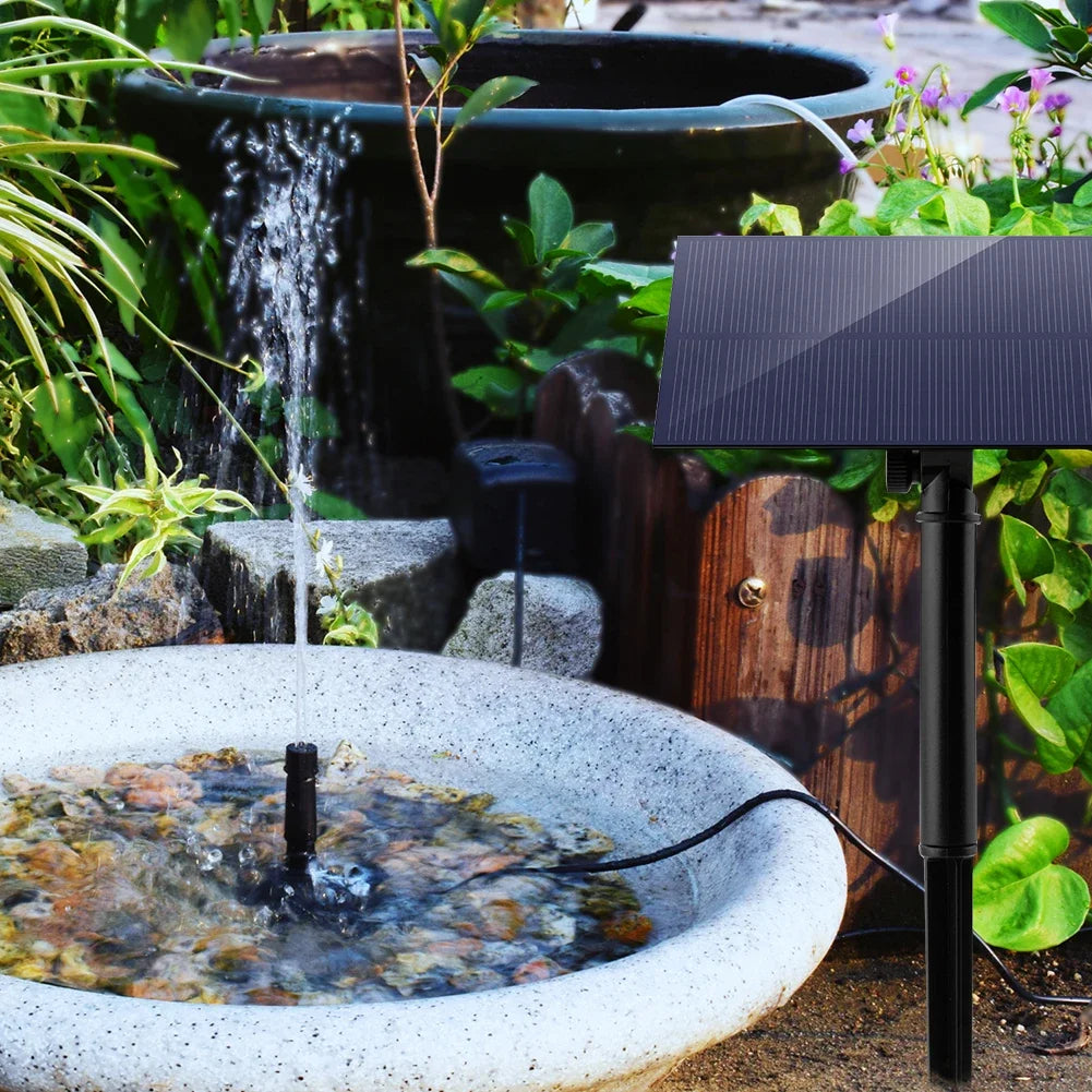5W 5V Water Fountain Garden Decoration with Stake Solar Power Panel Water Pump Watering System Energy Saving Kits for Fish Tank