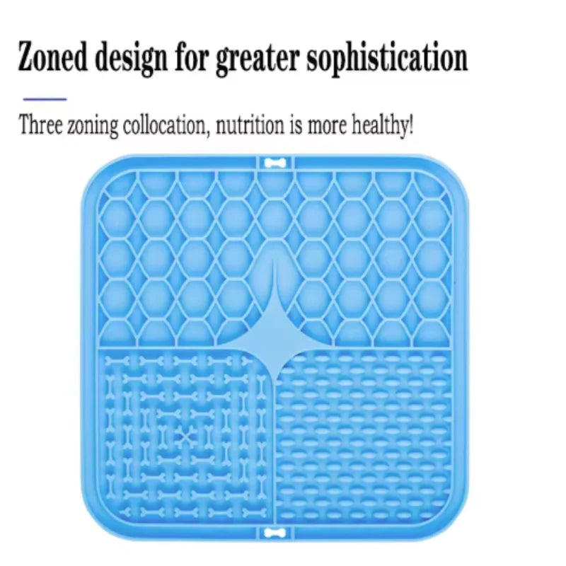 Pet Lick Silicone Mat Slow Feeder Dog Food Plate Bathing Distraction Sucker Training Feeder for Dogs Kitchen Supplies