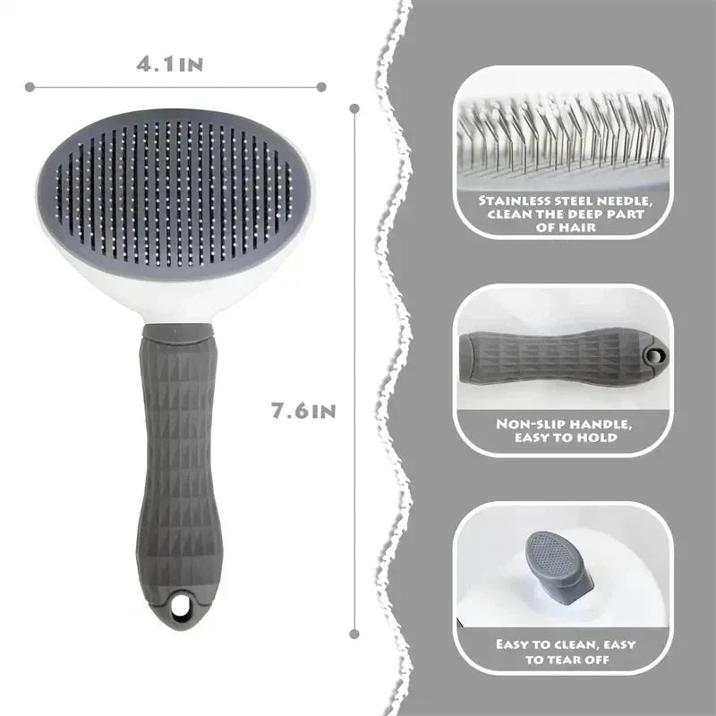 Pet Hair Deshedding Brush Self Cleaning for Dogs Cats Grooming Tool Remove Loose Undercoat Fur Pet Hair Remover