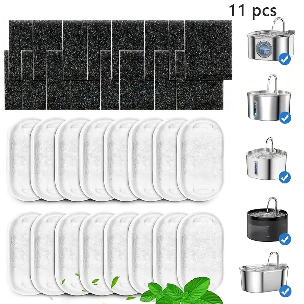 11/25PCS Pet Water Fountain Filters Replacement Activated Carbonfor Cat Dog Multiple Models Clean DrinkingWater