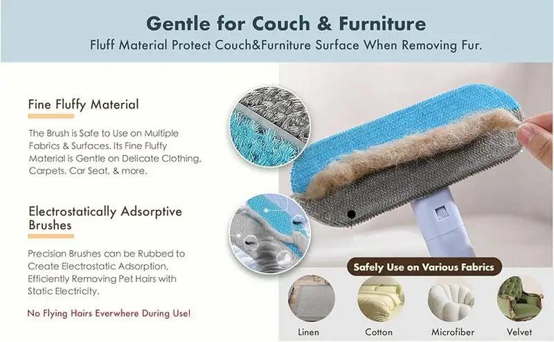 Pet Hair Remover Is Suitable for Furniture, Durable and Reusable, Washable Plush Cleaner for Dogs and Cats, Family and Outdoor U