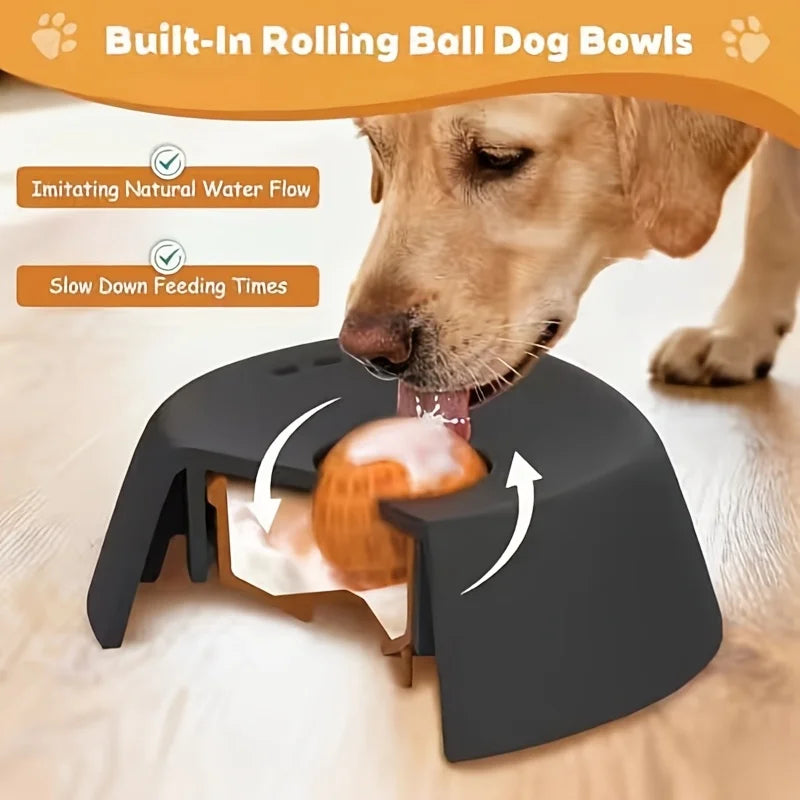 Slow Feeder Bowl for Pets,Specifically Made for Dogs And Cats.This Non-Slip Interactive Feeding Device Prevents Choking And Is
