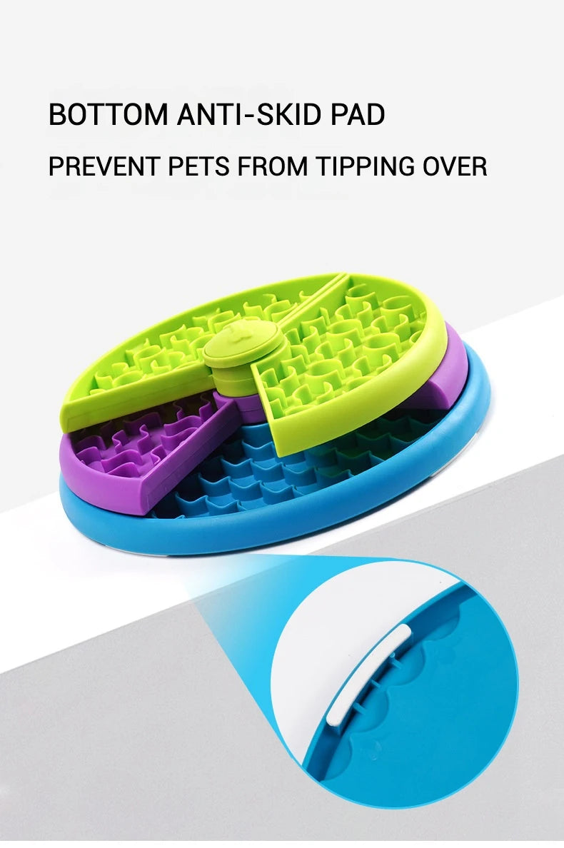 Pet Slow Feeding Bowl Pet Three-layer Slow Food Bowl Puzzle Rotating Feeder Dog Interactive Feeding Bowl Pet Supplies