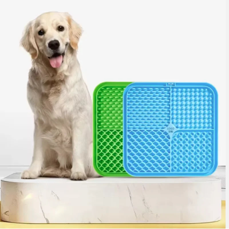 Pet Lick Silicone Mat Slow Feeder Dog Food Plate Bathing Distraction Sucker Training Feeder for Dogs Kitchen Supplies