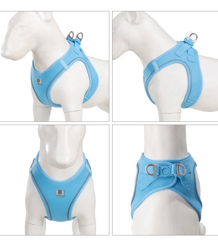 Dog Harness Leash Set for Small Medium Dog Adjustable Reflective Puppy Cat Harness Pet Vest Chihuahua Dachshund Outdoor Walking