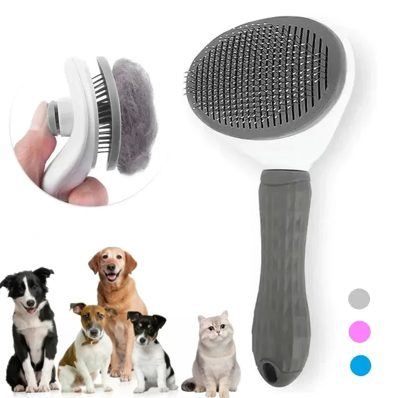 Pet Hair Deshedding Brush Self Cleaning for Dogs Cats Grooming Tool Remove Loose Undercoat Fur Pet Hair Remover