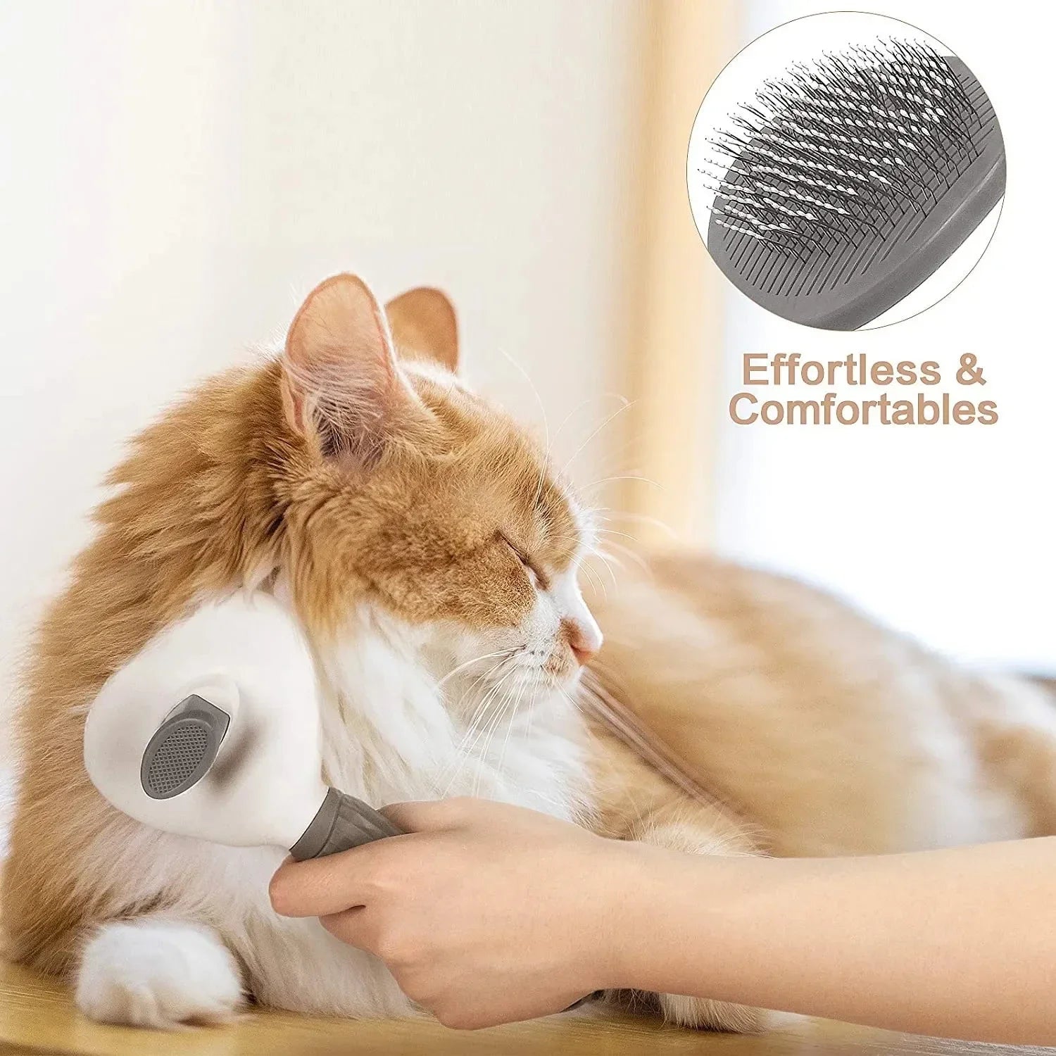 Pet Hair Deshedding Brush Self Cleaning for Dogs Cats Grooming Tool Remove Loose Undercoat Fur Pet Hair Remover