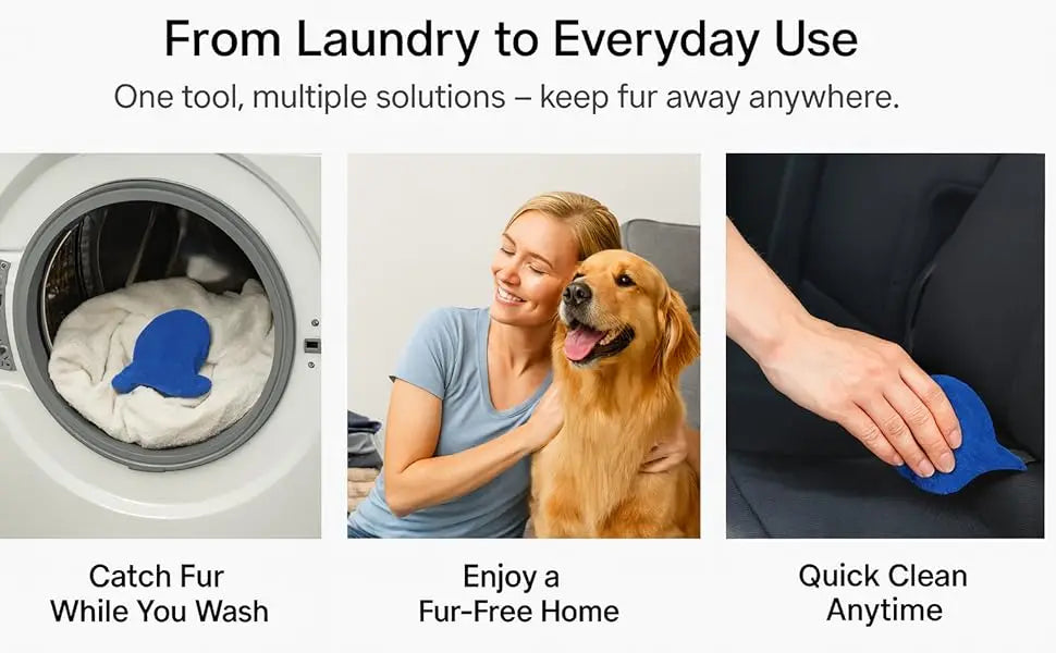 6 PCS Pet Hair Remover for Laundry – Effectively Removes Fur Lint & Dander – Reusable Eco-Friendly Laundry Pet Hair Catcher