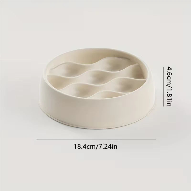Cat Slow Feeder Bowl Large Capacity Thickened Slow Feeding Dish Durable PP Material Slow Feeder Bowl