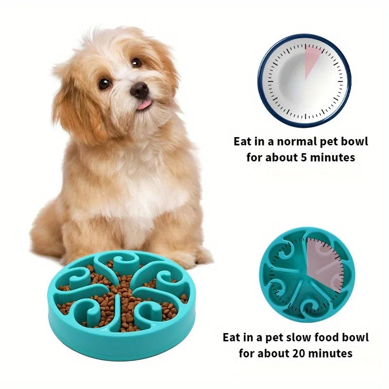 Slow Feeder Dog Bowl - Healthy Eating and Digestion Solution with Bloat Stop Design for Reduced Gulping and Choking