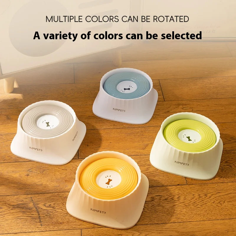 New Slow Feeder Dog Bowl - Floating Non-Spill Water Bowl Anti-Messy Eating Dish for Small Medium Dogs Anti-Wet Chin