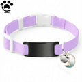 Customized Fashion Elastic Cat Collar Free Engraved Puppy Kitten Anti-lost Pet ID Nameplate Necklace With Bell & Moon Ornament