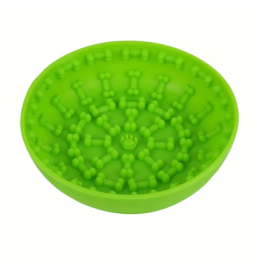 Slow Food Bowl  Feeder Pet Bowl Tableware Anti-tip Pads Suction Cups Slow Food Basins Plates Massage Licking Dog Food Bowl