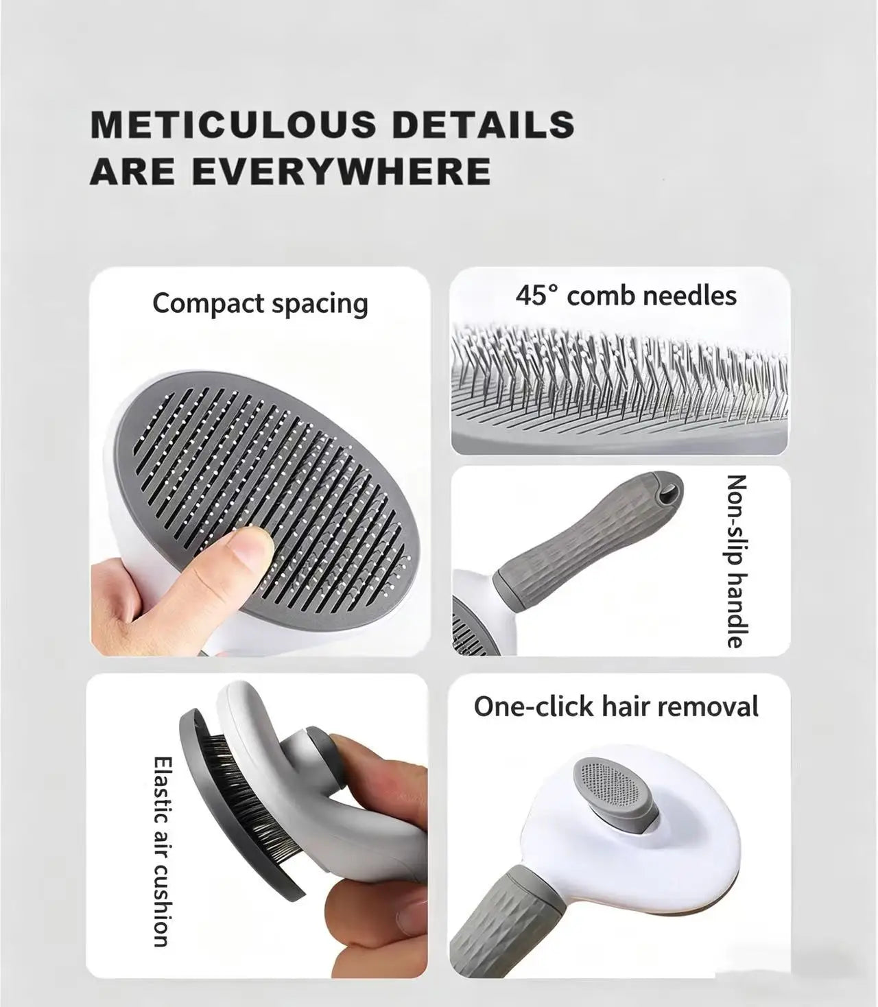 Pet Hair Remover Comb Cat Dog Grooming Brush Deshedding Tool for Long Hair Cats Dogs Floating Fur Cleaning Massage Pet Supplies