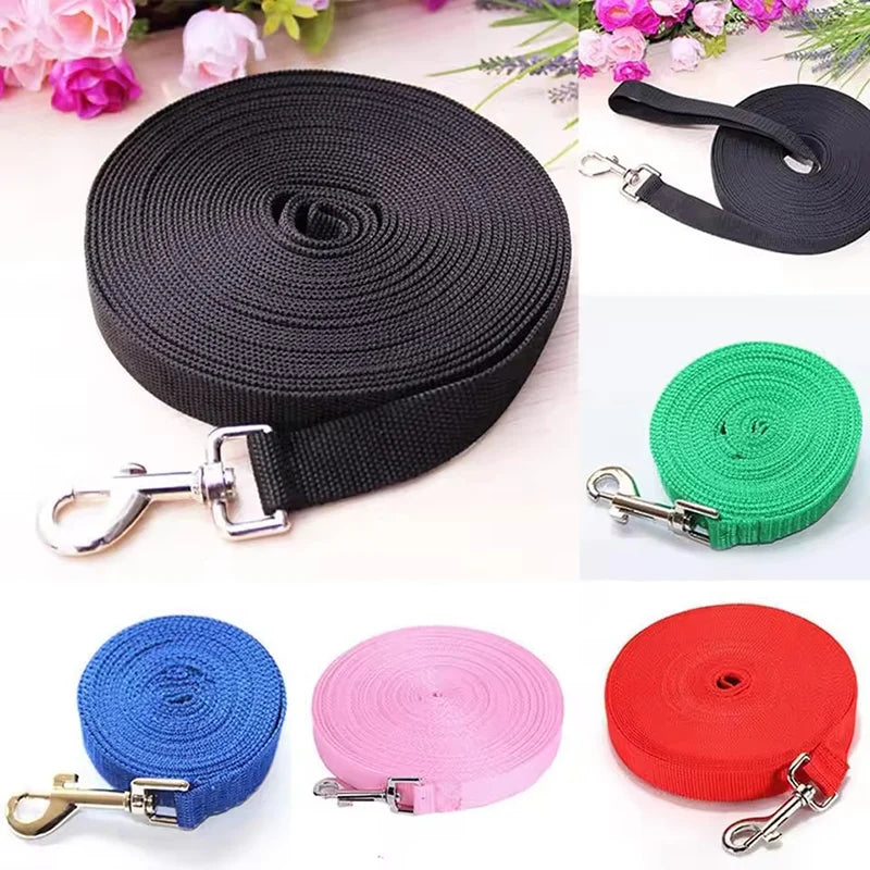 Nylon Extra Long Pet Leash Durable Dog Lead For Dog Recall Training Extended Length Anti Tangle Heavy Duty Pet Leash Outdoor