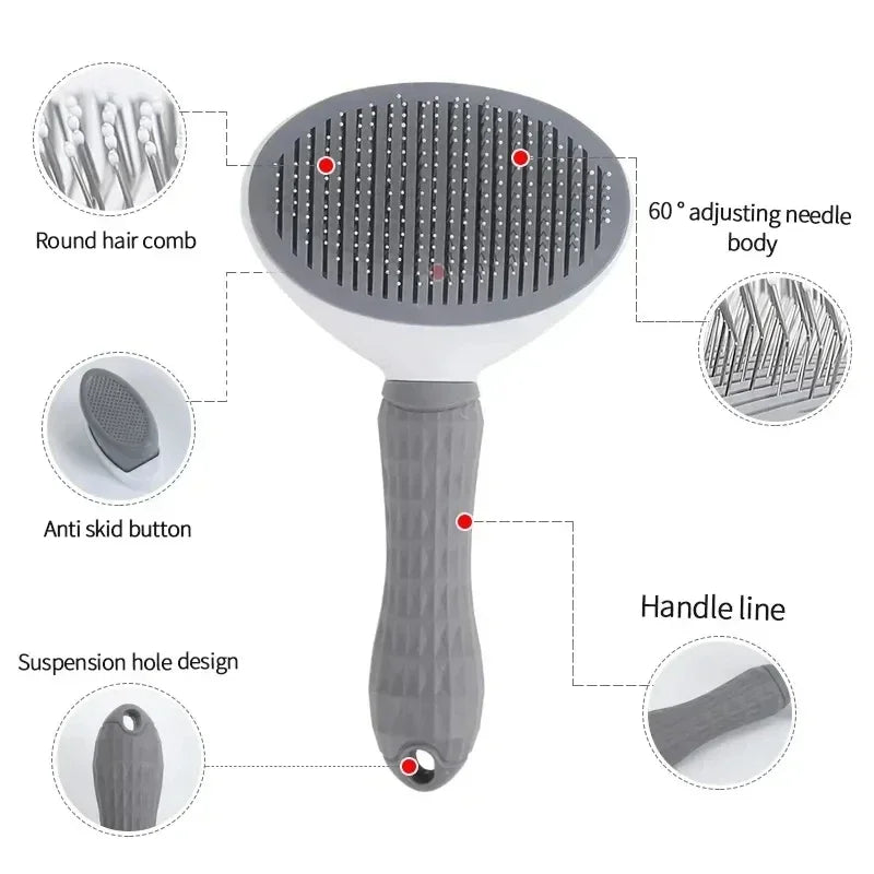 Pet Hair Deshedding Brush Self Cleaning for Dogs Cats Grooming Tool Remove Loose Undercoat Fur Pet Hair Remover