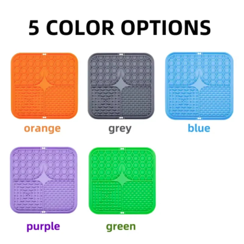 Pet Lick Silicone Mat Slow Feeder Dog Food Plate Bathing Distraction Sucker Training Feeder for Dogs Kitchen Supplies