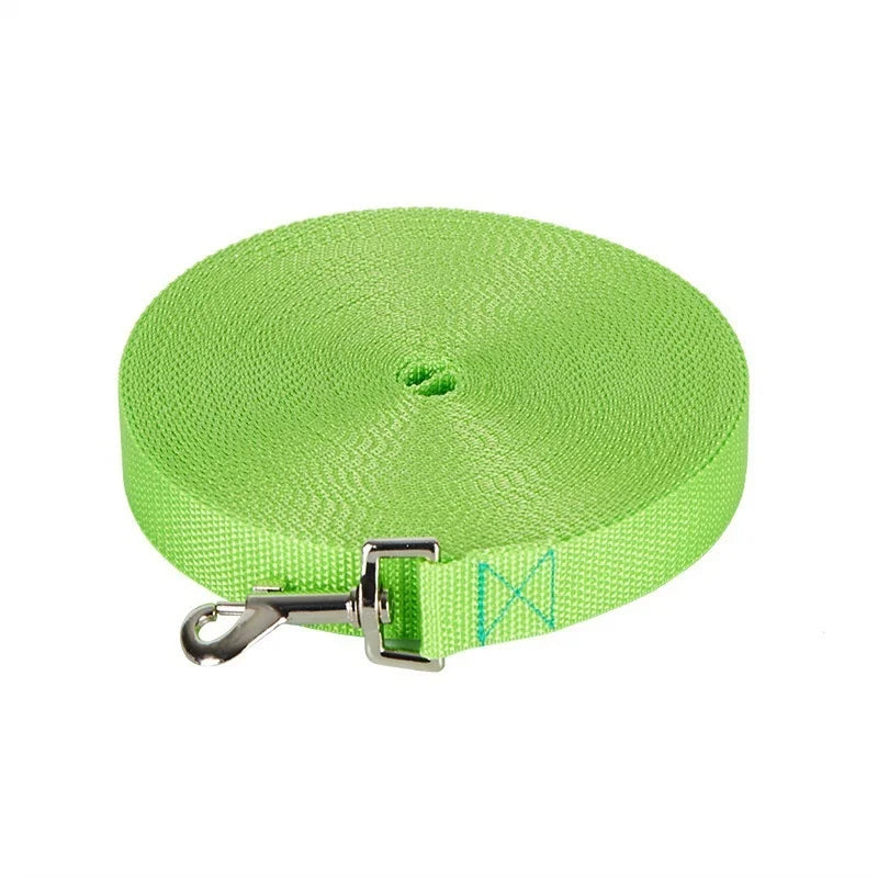 Nylon Long Dog Training Leash 1.5M-30M Traction Rope Lanyard Versatile Pet Walking Lead for Small to Large Dogs