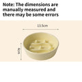 Slow Feeder Pet Bowl with Anti-slip Base Against Tipping Curved Ridges Slow Eating To Prevent Choking for Dry Wet Food