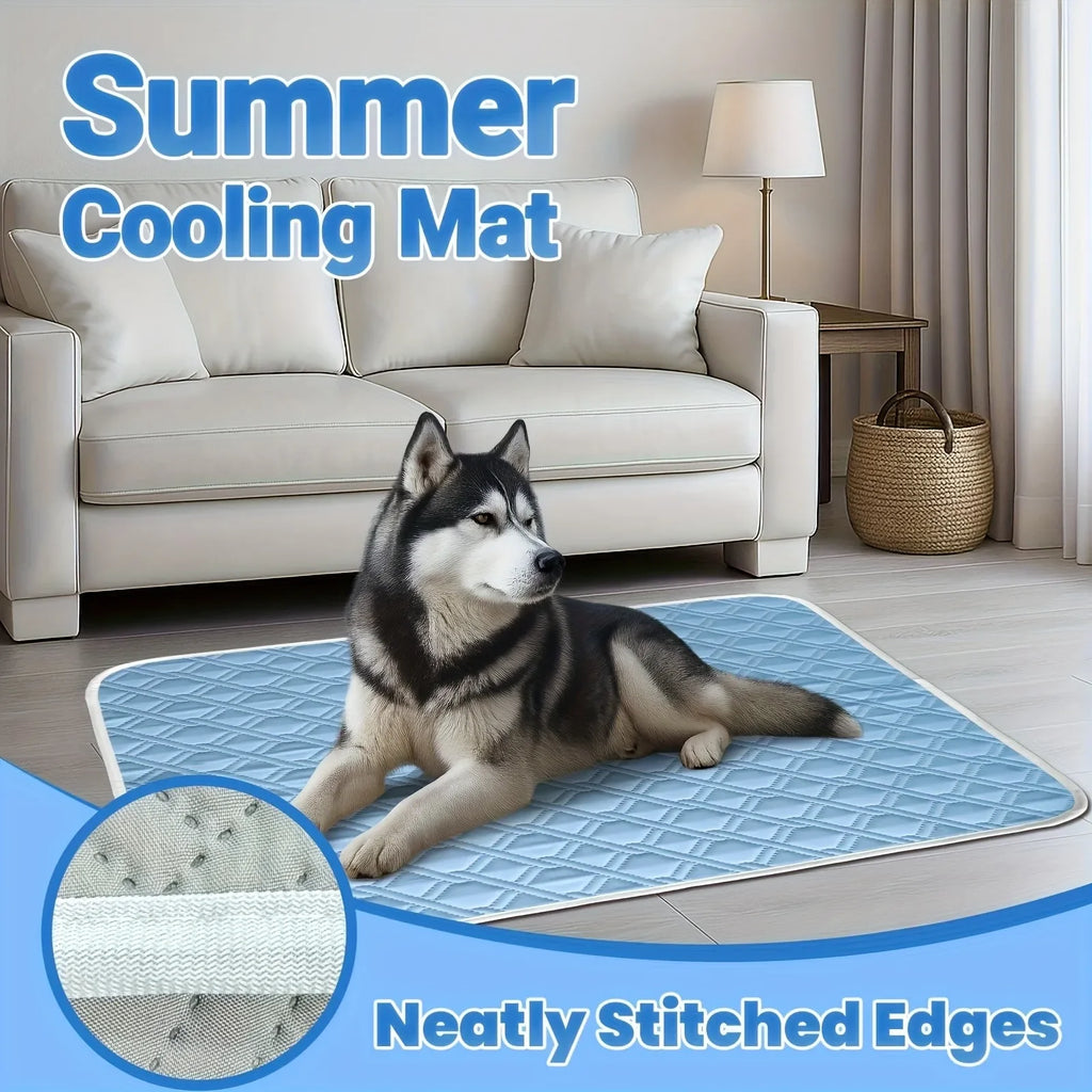New Dog Cooling Mat Summer Washable Portable Pet Coolings Pad for Dogs Cat Ice Silk Blanket Sofa Breathable Sleeping Mat