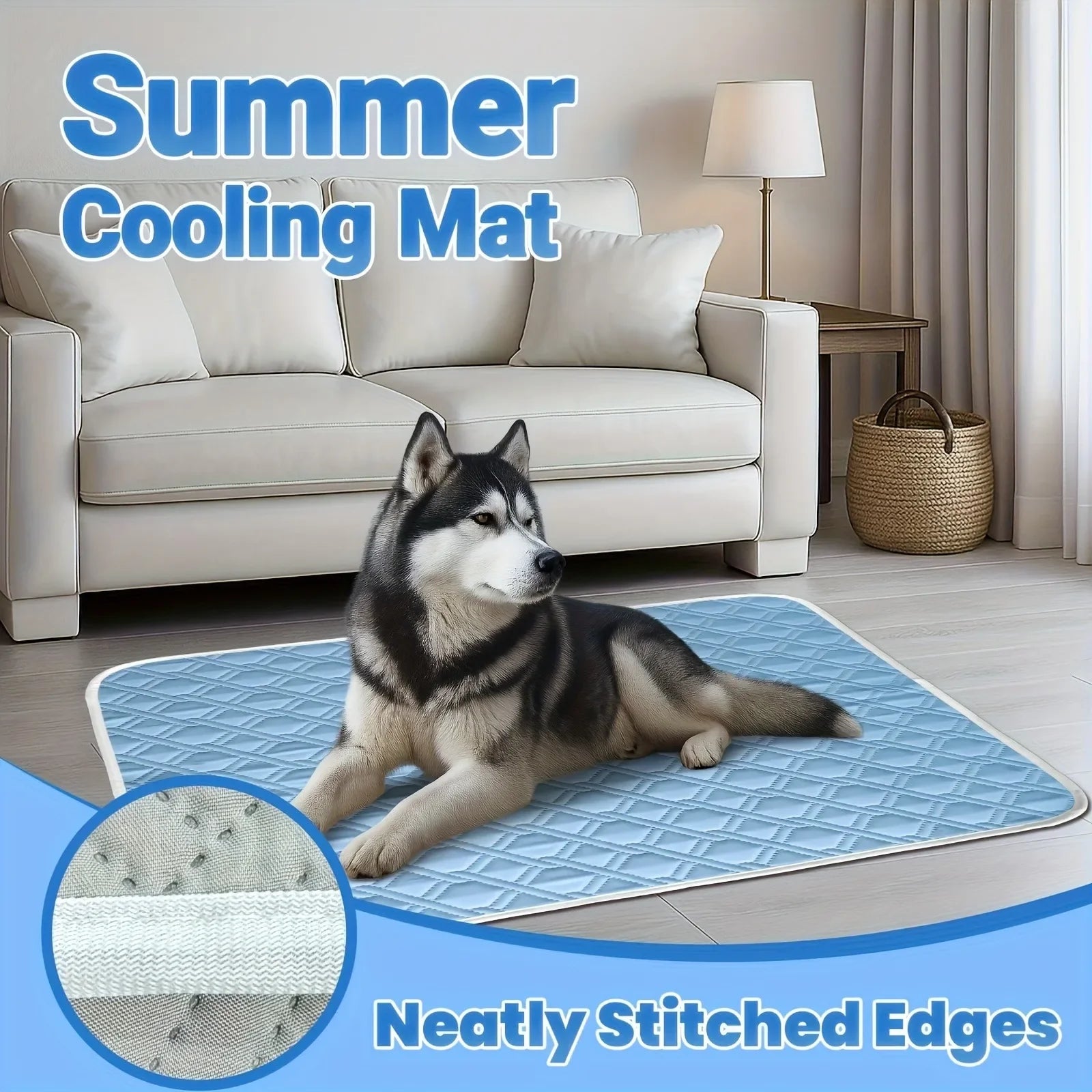 New Dog Cooling Mat Summer Washable Portable Pet Coolings Pad for Dogs Cat Ice Silk Blanket Sofa Breathable Sleeping Mat