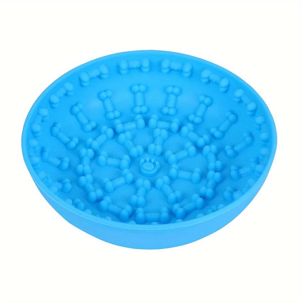 Slow Food Bowl  Feeder Pet Bowl Tableware Anti-tip Pads Suction Cups Slow Food Basins Plates Massage Licking Dog Food Bowl