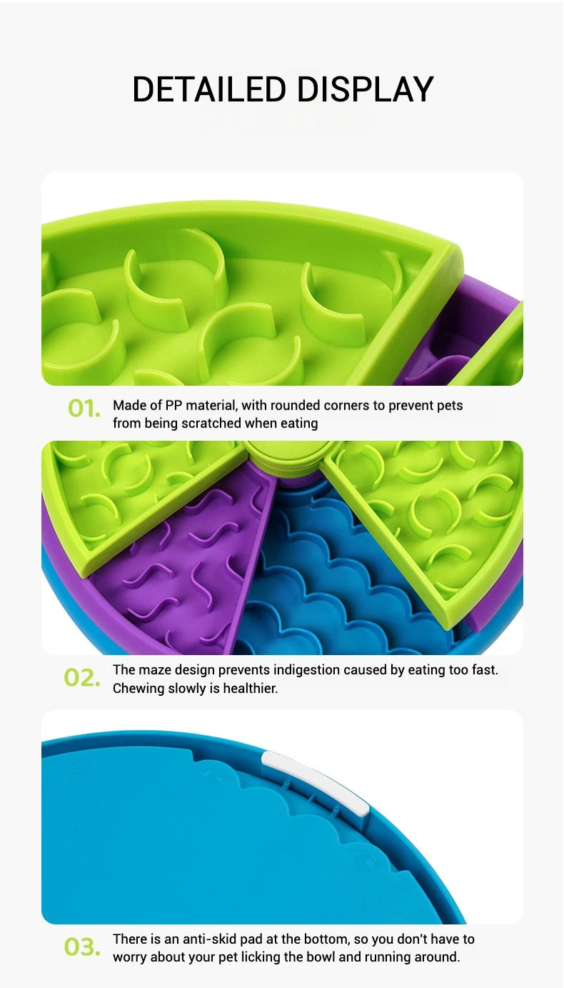 Pet Slow Feeding Bowl Pet Three-layer Slow Food Bowl Puzzle Rotating Feeder Dog Interactive Feeding Bowl Pet Supplies