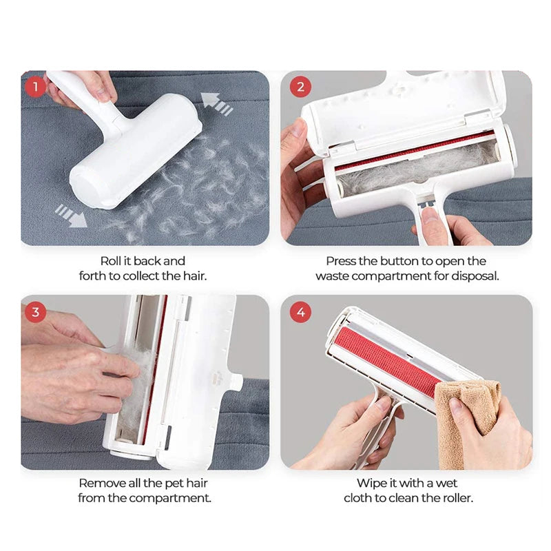 Pet Hair Remover Roller Remover Dog Cat Fur Remover With Self Cleaning Base Efficient Animal Hair Removal Tool Carpets Combs