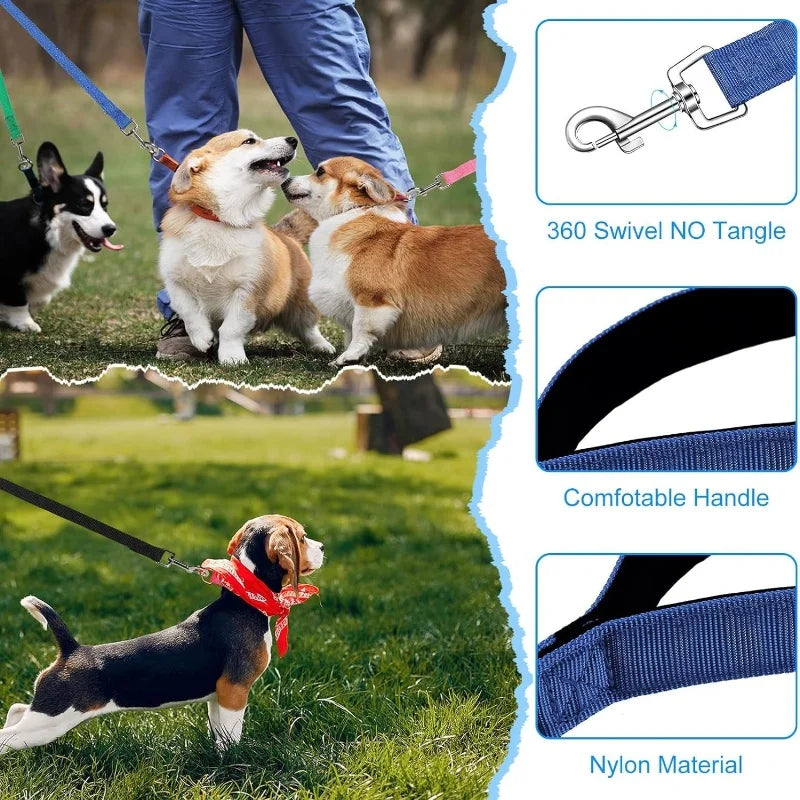 Nylon Long Dog Training Leash 1.5M-30M Traction Rope Lanyard Versatile Pet Walking Lead for Small to Large Dogs