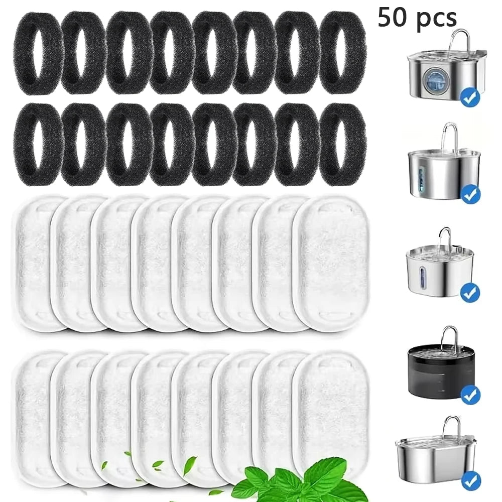 11/25PCS Pet Water Fountain Filters Replacement Activated Carbonfor Cat Dog Multiple Models Clean DrinkingWater