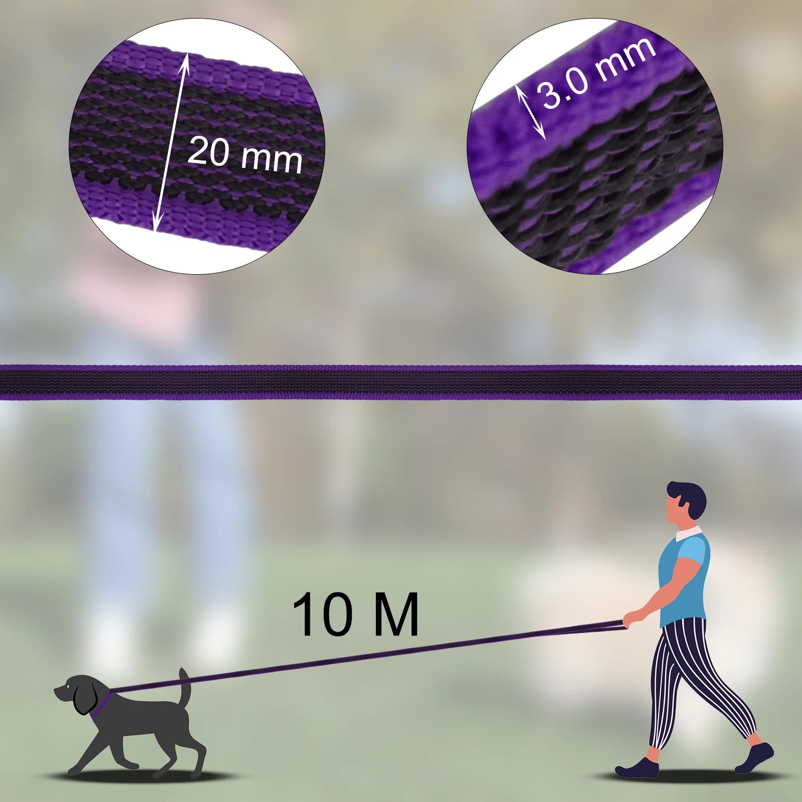 1.5M 2M 3M 15M Medium Small Long Dog Leash 10M Latex Silk Easy and Convenient Light Training Big Dog Leashes 5 Meter
