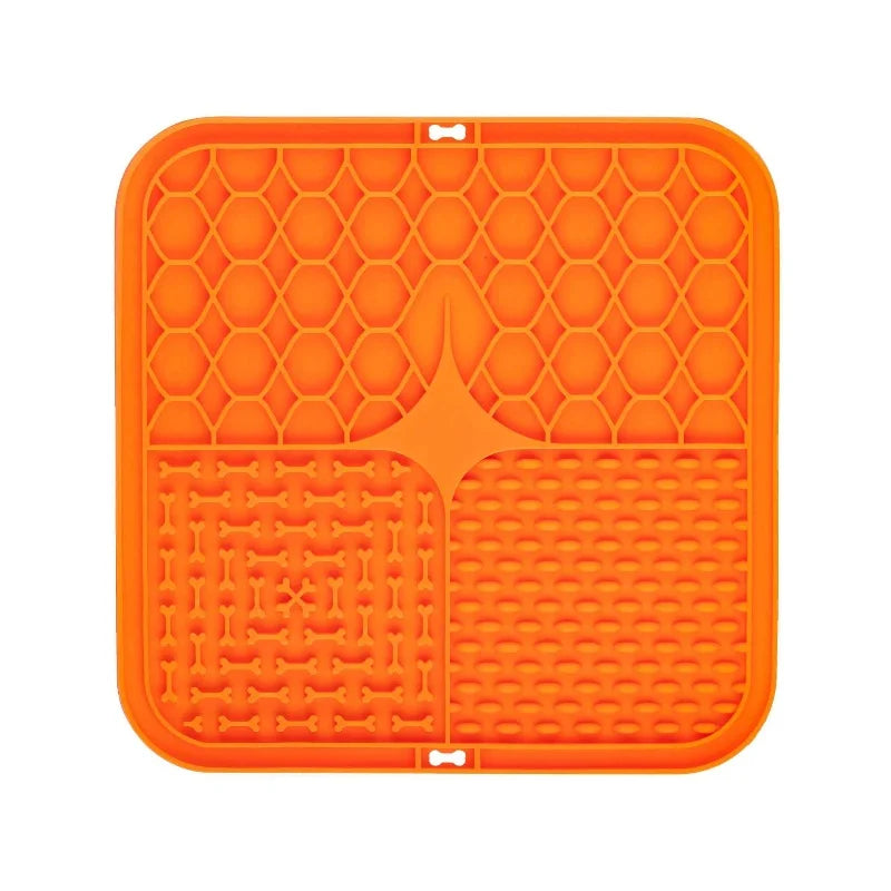 Pet Lick Silicone Mat Slow Feeder Dog Food Plate Bathing Distraction Sucker Training Feeder for Dogs Kitchen Supplies