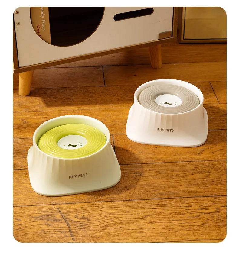 New Slow Feeder Dog Bowl - Floating Non-Spill Water Bowl Anti-Messy Eating Dish for Small Medium Dogs Anti-Wet Chin