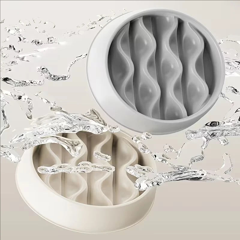 Cat Slow Feeder Bowl Large Capacity Thickened Slow Feeding Dish Durable PP Material Slow Feeder Bowl